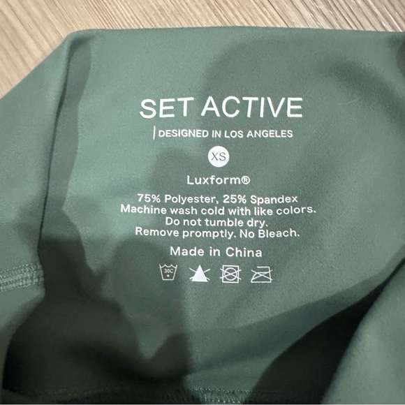 Set Active women’s luxform logo leggings size XS green blue athletic pants - Picture 5 of 7